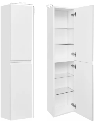 Сет № 1911 A857650501, Шкаф-пенал (Белый матовый) Сет № 1911 A857650501, Шкаф-пенал (Белый матовый)