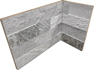 RONDINE CUBICS - 3D J87224_CubicsGreyAngInt Угловой элемент купить в интернет-магазине Сквирел
