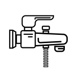 Монтаж блока смесителя гигиенического душа со скрытой подводкой (встроенного)