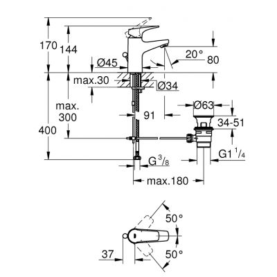 Grohe BauEdge 23751000 (exp) Смеситель для раковины Grohe BauEdge 23751000 (exp) Смеситель для раковины