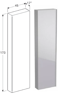 Сет № 1864 500.637.JL.2, Шкаф-пенал плоский (Sand Glass) Сет № 1864 500.637.JL.2, Шкаф-пенал плоский (Sand Glass)