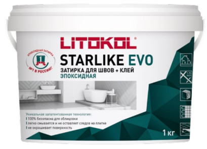 Эпоксидная затирка Litokol STARLIKE EVO S100 (5кг) Bianco Assoluto купить недорого в интернет-магазине Сквирел Эпоксидная затирка Litokol STARLIKE EVO S100 (5кг) Bianco Assoluto купить недорого в интернет-магазине Сквирел