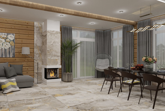Идеи применения керамогранита в интерьере