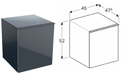 Сет № 1862 500.618.JK.2, Шкафчик боковой (Lava) Сет № 1862 500.618.JK.2, Шкафчик боковой (Lava)