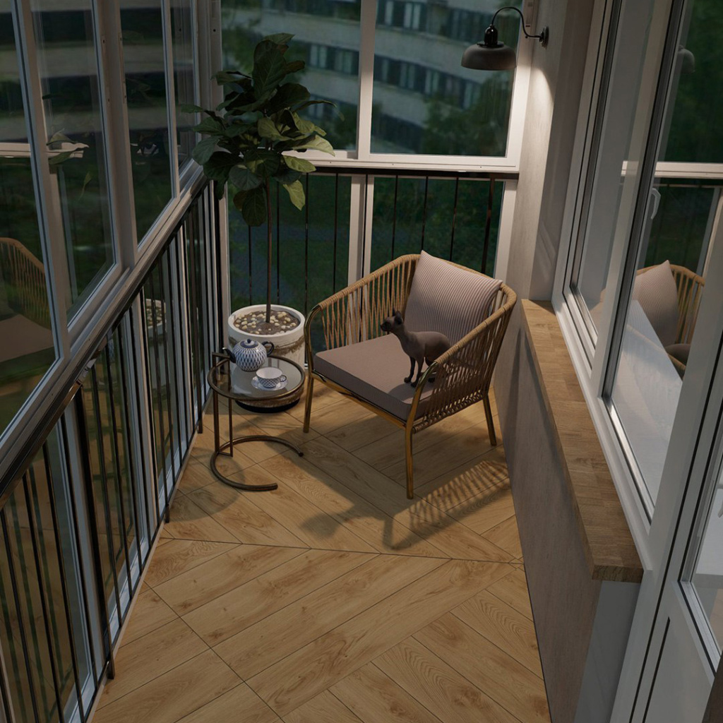 Керамогранит на лоджии Керамогранит на лоджии