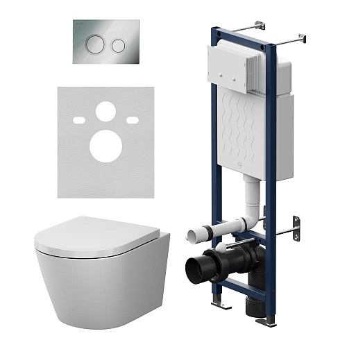 AM.PM X-Joy IS110151.851900 Комплект: Унитаз, Инсталляция, Кнопка смыва