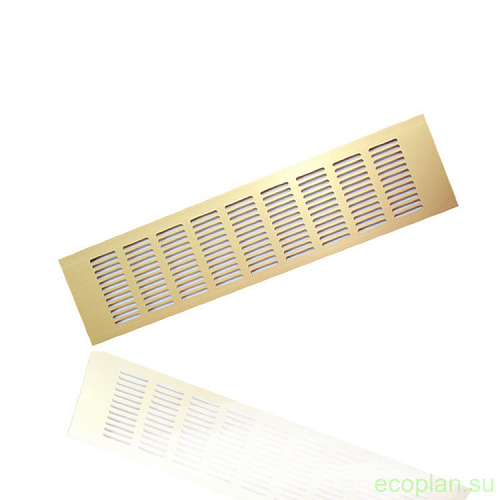 Europlast 06-1650-818 Решетка aлюминиевая RA1050G, 100х500 мм, золото