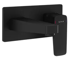 Vitra A4273836EXP Root Square Смеситель для раковины встроенный, матовый черный