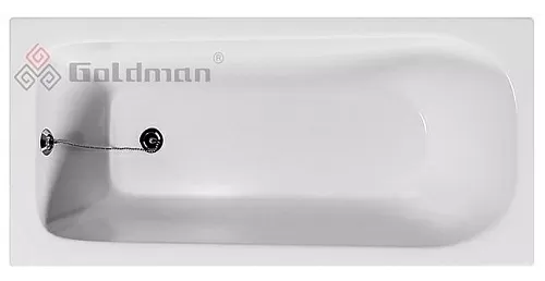 Goldman Classic Ванна чугунная 150х70х40 см, с ножками, без ручек , белая