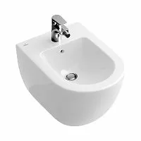 Villeroy & Boch 740000R1 Subway Биде подвесное 37х56 см, альпийский белый CeramicPlus