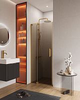 Cezares Slider SLIDER-B-1-80/90-BR-BORO Душевая дверь в нишу