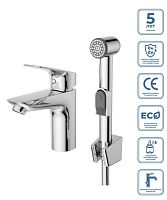 BelBagno DUE DUE-LVM/HGN-CRM-W0 Смеситель для раковины с гигиеническим душем