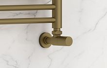 Сунержа 032-1400-1212 Вентиль угловой, (цилиндр) G 1/2" НР х G 1/2" НР, матовое золото