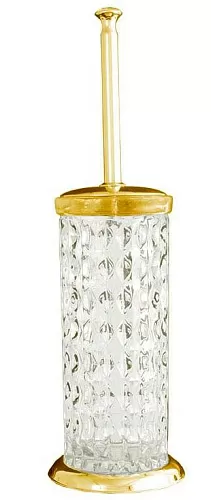 Boheme 10519 Chiaro Ершик для унитаза напольный, хрусталь, золото купить в интернет-магазине Сквирел