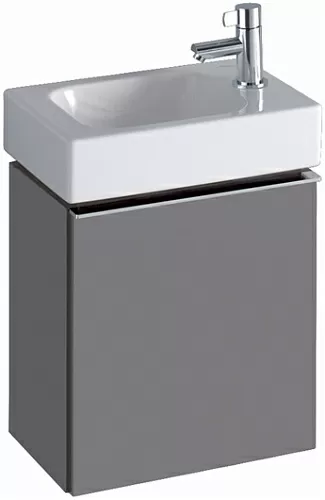Geberit iCon 840039000 Шкафчик под раковину 370х420х280 мм, крепления справа, платина глянец купить  в интернет-магазине Сквирел