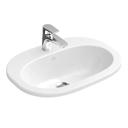 Villeroy & Boch 41615601 O.Novo Раковина встраиваемая 56х40 см, с отверстием под смеситель, с переливом, альпийский белый (White Alpin)