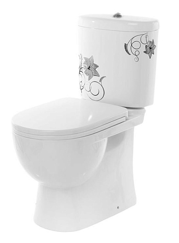 Sanita Luxe ARTSLCC10040622 Art Flora Унитаз-компакт напольный 35х62 см, с сиденьем, белый