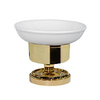 TW collection TWBR160oro 160, настольная мыльница, керамическая (белый), цвет держателя золото