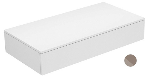 Keuco 31750720000 Edition 400 Тумба боковая 105х53.5 см, белый/стекло глянцевое трюфель купить недорого в интернет-магазине Сквирел