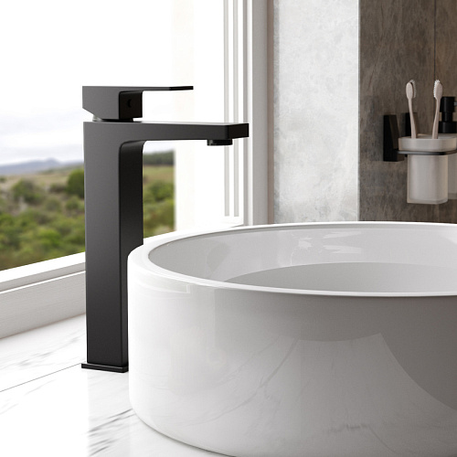 WasserKRAFT 2003H Abens Смеситель для умывальника, высокий, черный