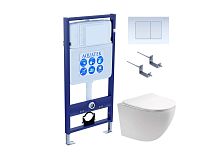 Aquatek ЕВРОПА SET AQUATEK ЕВРОПА cm-009 4в1 Комплект: Унитаз, Инсталляция, Кнопка смыва