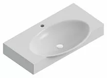 Sanita Luxe INF76SLWB01KR Infinity Умывальник с кронштейнами 76х45 см, белый