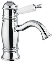 Migliore 19136 Oxford Смеситель для раковины монокомандный, ручка сверху белая/хром