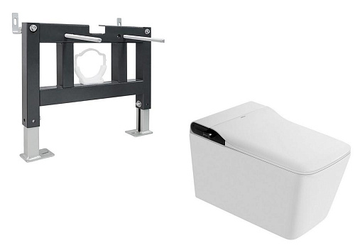 Abber Rechteck AC1215S-AC0101P Инсталляция с подвесным унитазом