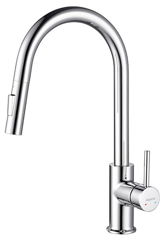 Aquatek AQ1384CR Европа Смеситель для кухни с вытяжным изливом 2jet, хром