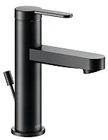 Keuco 59502373000 IXMO Смеситель для умывальника однорычажный, излив 10 см, черный матовый