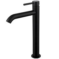 ABBER AF8111B Wasser Kreis Смеситель для раковины накладной, черный матовый