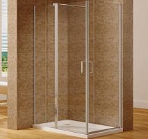 Aquanet AE12-N-120H190U-CT + AE12-N-80H190U-CT Cinetic Душевое ограждение 81х121 см, хром