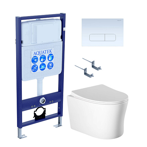 Aquatek Ника SET AQUATEK НИКА-013 4в1 Инсталляция с подвесным унитазом