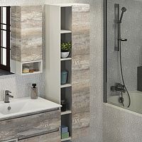 Comforty 00-00004136455 Турин Шкаф-пенал подвесной 45х160 см, дуб бежевый