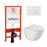 BelBagno SFERA-R BB046CHR/SC/BB026/BB042BL Инсталляция с подвесным унитазом