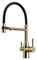 Sancos SC4009BG Garda Смеситель для кухни с возможностью подключения фильтра для воды, брашированное золото/черный