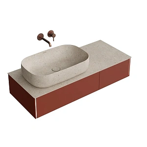 Kerama Marazzi MA.120.2/VR.M Magica Тумба под раковину подвесная 120х48 см, венецианский красный матовый