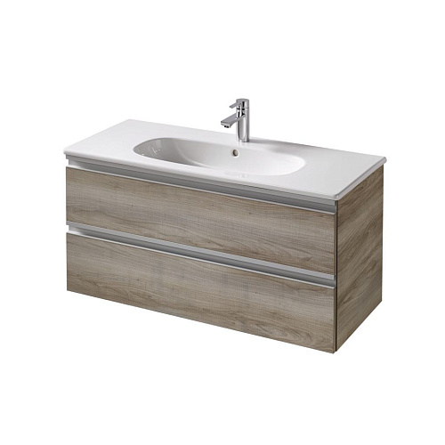Ideal Standard T0052VI Tesi Тумба для раковины 100х44 см, подвесная, с ящиками, Matt texture Wood Light (cветлое текстурное дерево матовое)