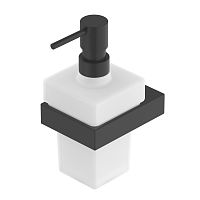 Cezares SLIDER-SOIS-V-NOP Диспенсер для мыла подвесной, стекло, исполнение черный матовый купить  в интернет-магазине Сквирел