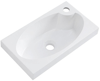 BelBagno BB-460-PM-LVB Pietra Mini Раковина из искусственного мрамора 46х26 см, белая