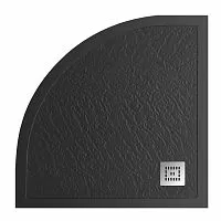 BelBagno Uno TRAY-MR-UNO-R-90-550-35-NERO-CR Душевой поддон