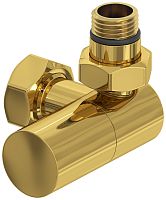 Сунержа 03-1403-1234 Вентиль 3D, правый, (цилиндр) G 1/2" НР х G 3/4" НГ, золото