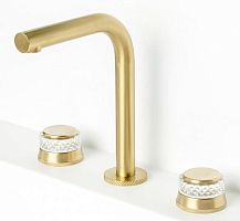 Смеситель на столешницу Boheme AURA 152-MG-A золотой матовый Смеситель на столешницу Boheme AURA 152-MG-A золотой матовый