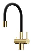 Sancos SC4004BG Lucia Смеситель для кухни с возможностью подключения фильтра для воды, брашированное золото/черный