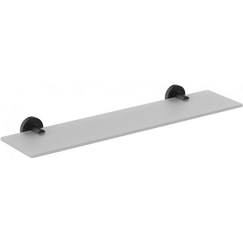 Ideal Standard A9124XG IOM Полочка стеклянная 52 см, скругленные углы стекла, Silk Black (черный шелк)
