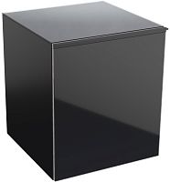 Geberit Acanto 500.618.16.1 Боковой шкафчик 450 x 520 x 476 мм, фронтальная часть: черное стекло корпус: черный матовый — лакированный купить  в интернет-магазине Сквирел