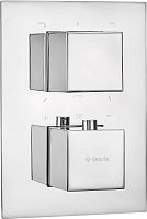 Deante BXY_0EAT Square Внешняя часть смесителя на 3 выхода, установка с Thermostatic Box BXY_X44T, хром