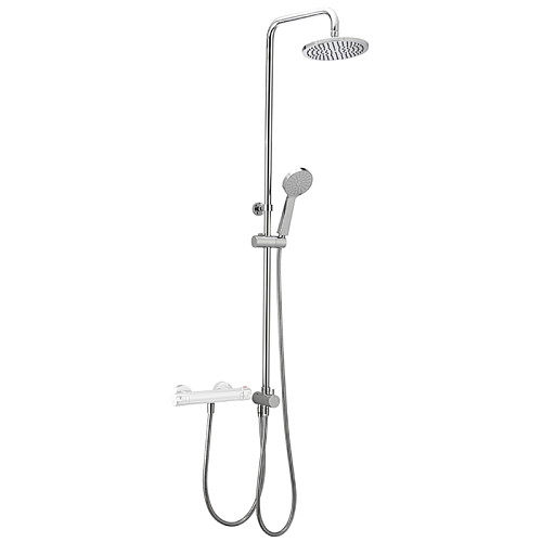Cisal DSQ8201021  Shower Настенная душевая система:переключатель, верхний душ, ручной душ с держателем, двойной шланг 90-150 см, цвет хром снято с производства