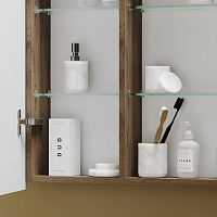 Sancos MI90ECH Mirror Зеркальный шкаф для ванной комнаты 89х74 см, с LED подсветкой, дуб чарльстон