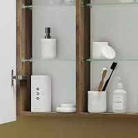 Sancos MI90ECH Mirror Зеркальный шкаф для ванной комнаты 89х74 см, с LED подсветкой, дуб чарльстон купить  в интернет-магазине Сквирел